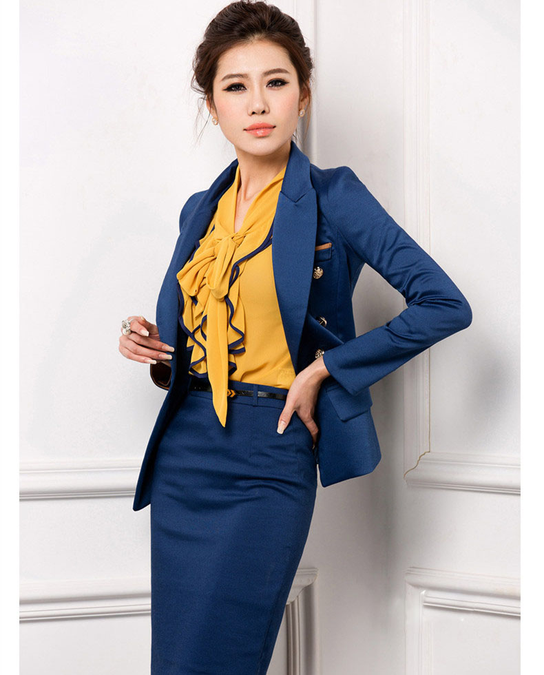 新品職業(yè)女裝套裝韓修身OL套裝工作服