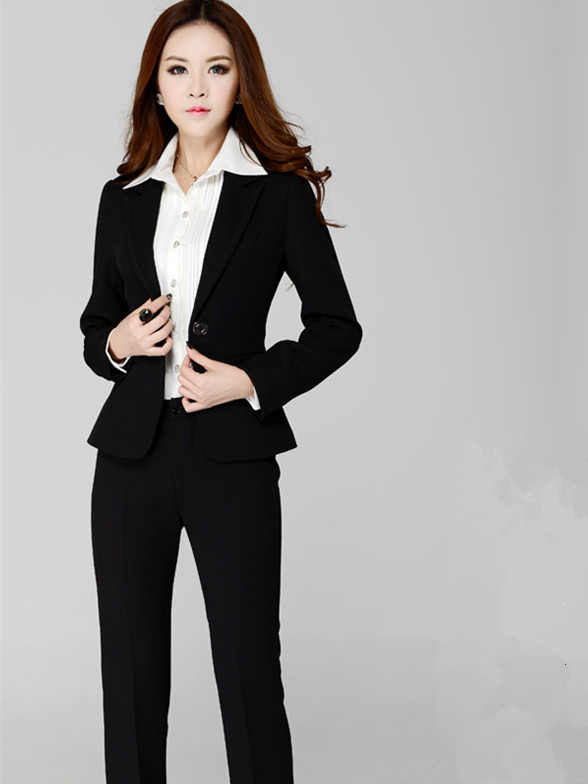 新款套裝職業(yè)套裝職業(yè)裝女裝套褲工作制服女工裝