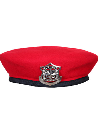 保安貝雷帽保安帽男士禮儀隊帽子羊毛呢子布保安工作 保安貝雷帽保安帽男士禮儀隊帽子羊毛呢子布保安工作
