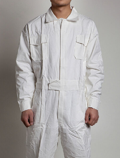 全棉連體工作服長袖工裝男女紅白藍透氣服汽修勞保服 全棉連體工作服長袖工裝男女紅白藍透氣服汽修勞保服